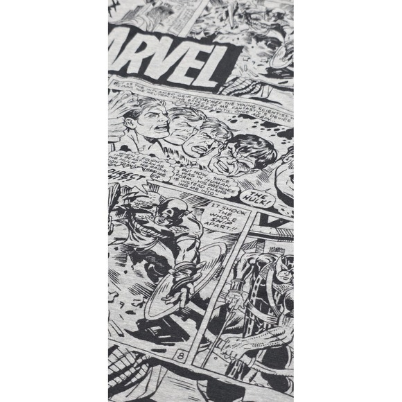 Marvel Tank Top Mens XL Gray Avengers Comic All Over Print Muscle Tee Shirt - Picture 5 of 8